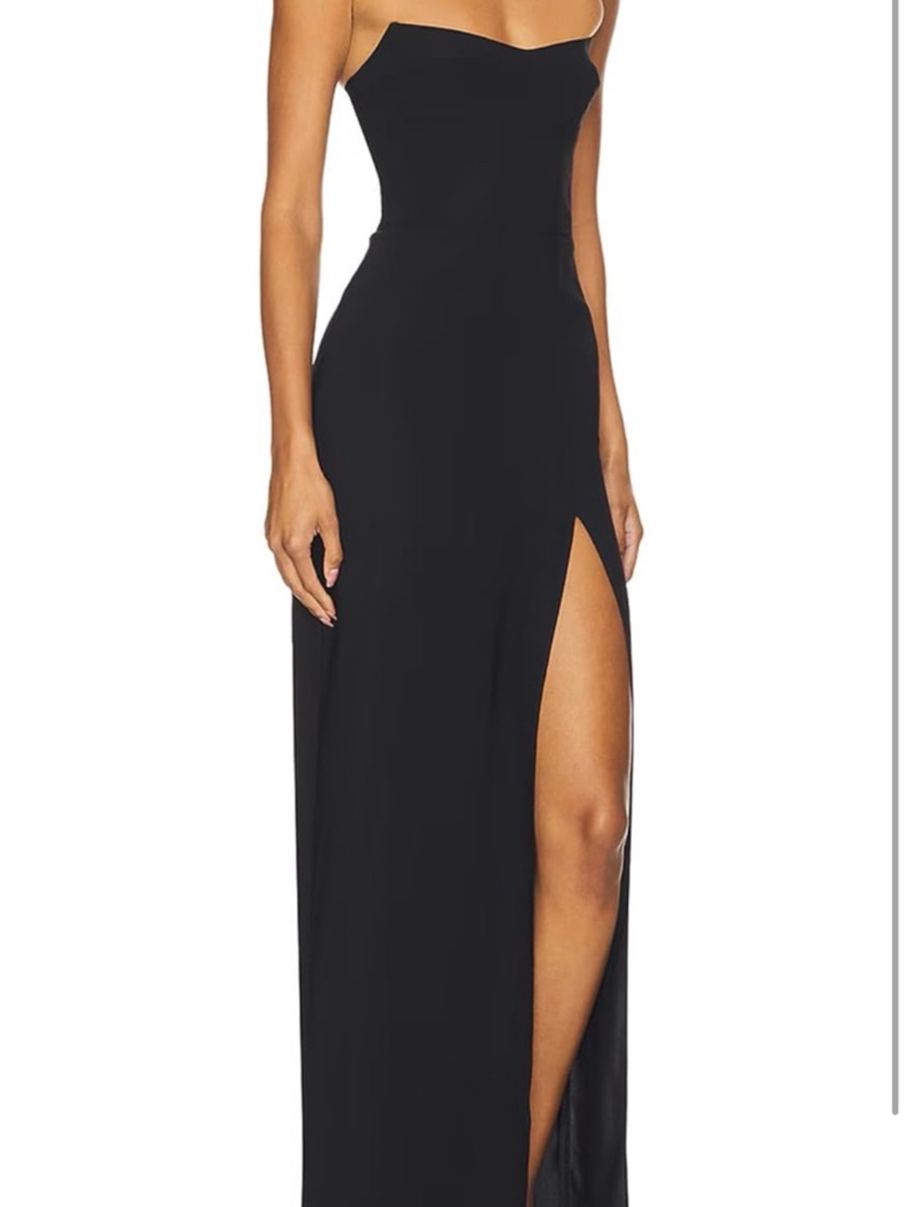 SHESEEWORLD Sexy Strapless High Slit Backless Bodycon Cocktail Evening Dress